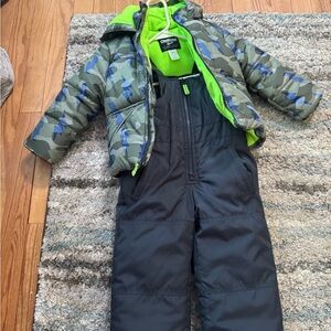 OshKosh B'gosh Green Snow Bib Overalls